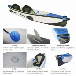 Καγιάκ Φουσκωτό Υβριδικό Δύο Ατόμων Hybrid II 420cm GUETIO GT-HYBRID2 -Κολύμβηση κατάστημα NJ712287 8