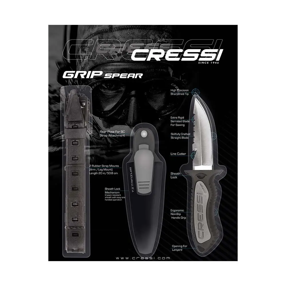 Μαχαίρι Κατάδυσης Grip Small Spearfishing Knife - Cressi 5 Μαχαίρι Κατάδυσης Grip Small Spearfishing Knife - Cressi - Image 3