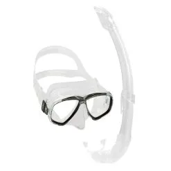 Μάσκα & Αναπνευστήρας Σιλικόνης Σετ Perla Silicone Mask & Mexico Snorkel Clear/Black - Cressi