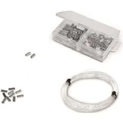 Πετονιά Διάφανη 1.4mm 25m με 20 Σφικτήρες Κλιπ Σετ - Omer